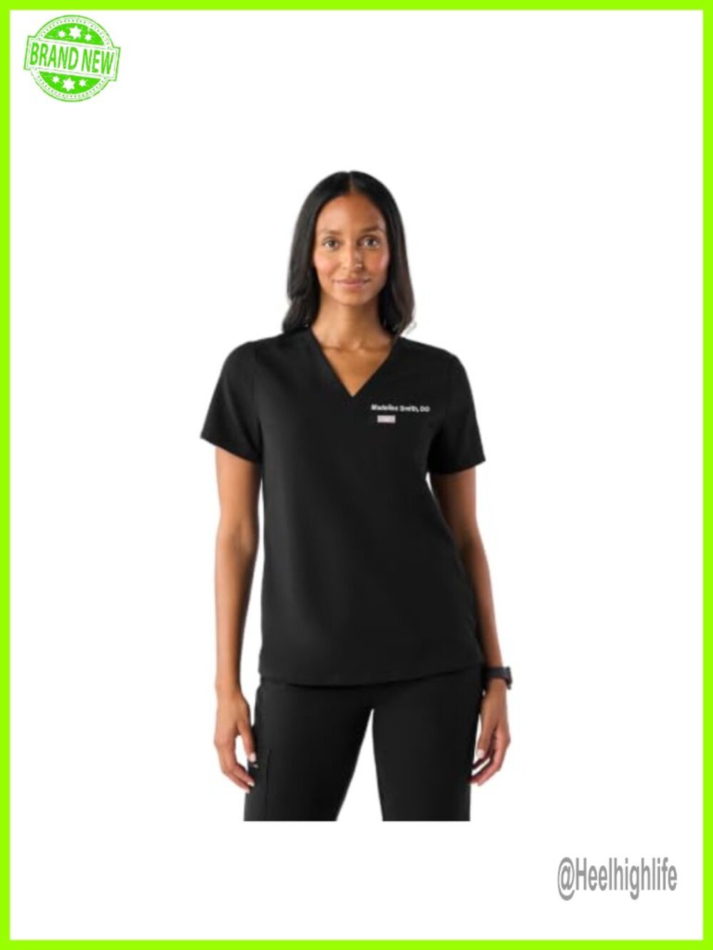 Catarina Scrub Top Women's V-Neck Short Sleeve Medical Uniform